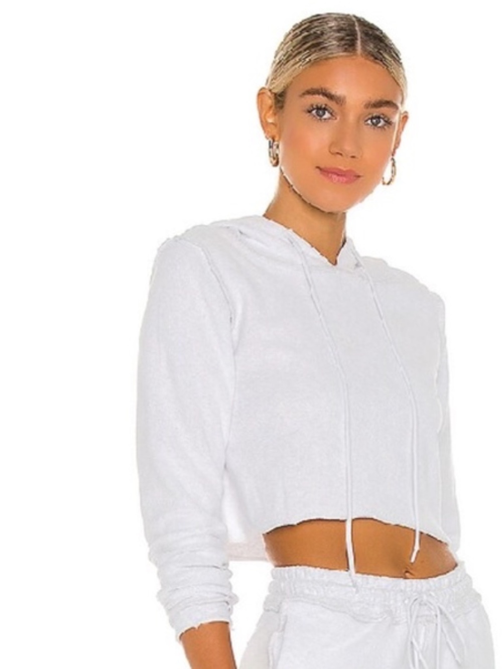 GUIZIO X REVOLVE DG Cropped Hoodie in Heather Grey Size: Large